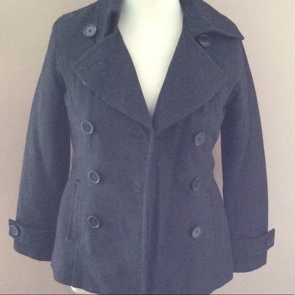 L.O.G.G, Women’s, black, size 8, pea style coat.